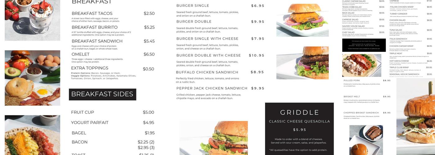 Savory Catering Menu