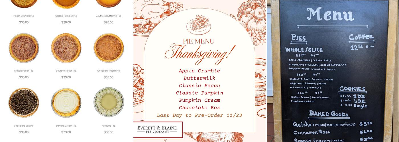 Everett & Elaine Menu