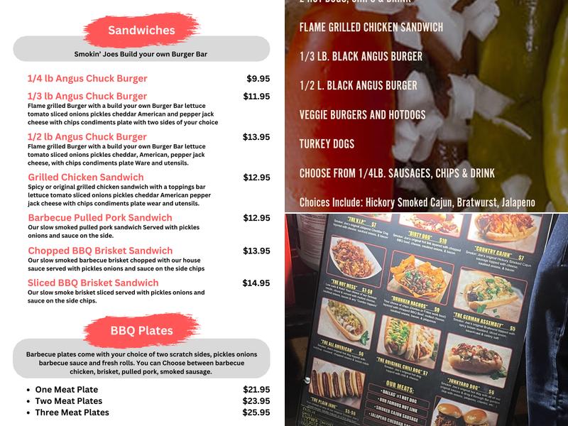 Smokin Joes Inc Barbecue Catering Menu