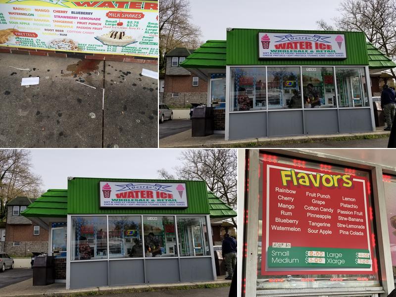 George's Water Ice Menu