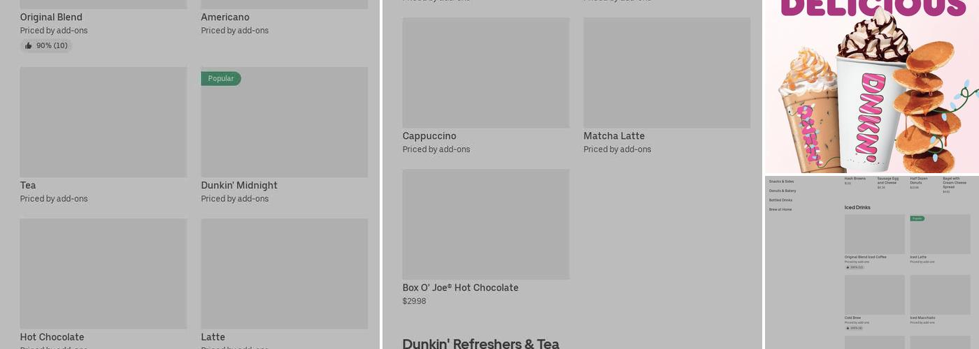 Dunkin' Menu