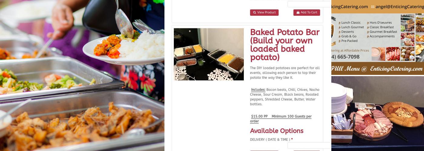Enticing Catering Menu