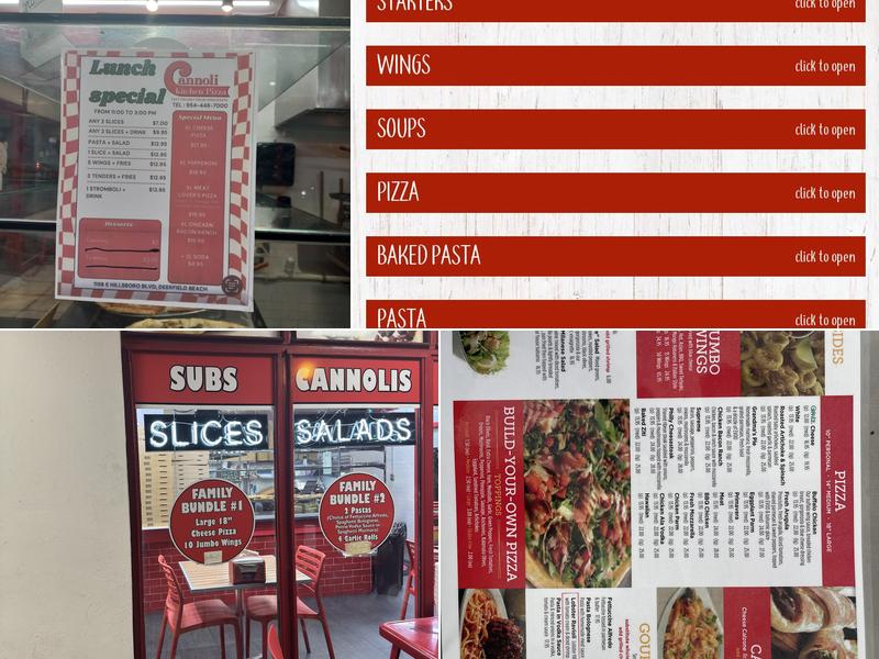 Cannoli Kitchen Pizza Menu