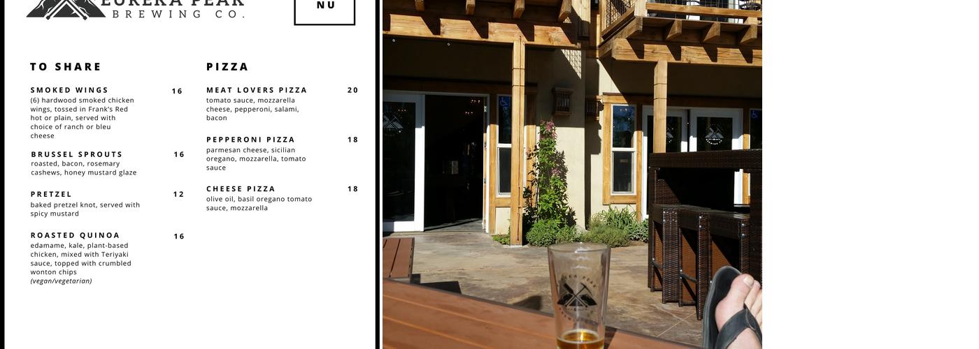 Eureka Peak Brewing Company Menu