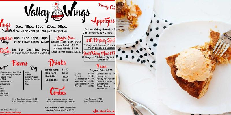 Valley Wings Menu