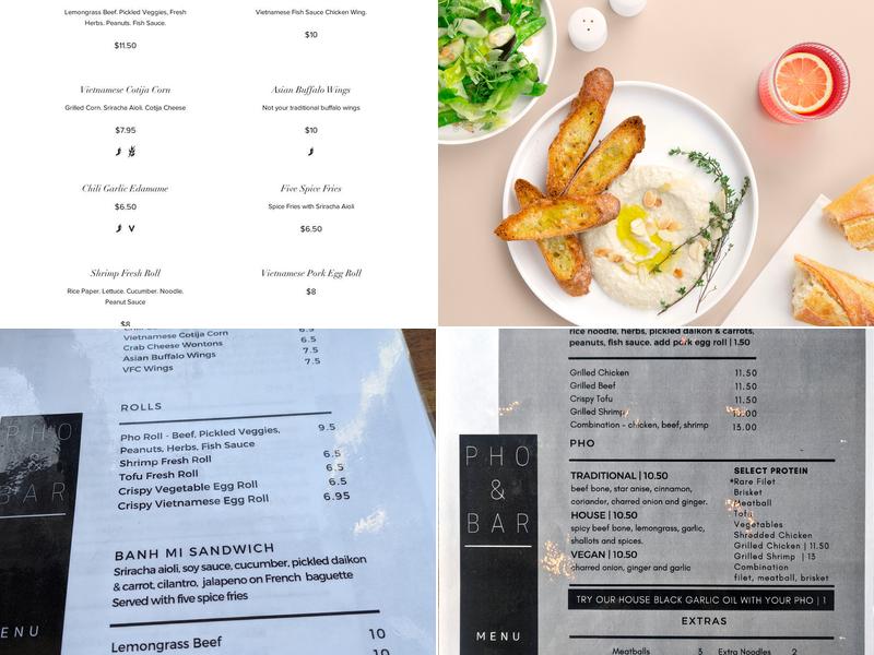 Pho & Bar Menu