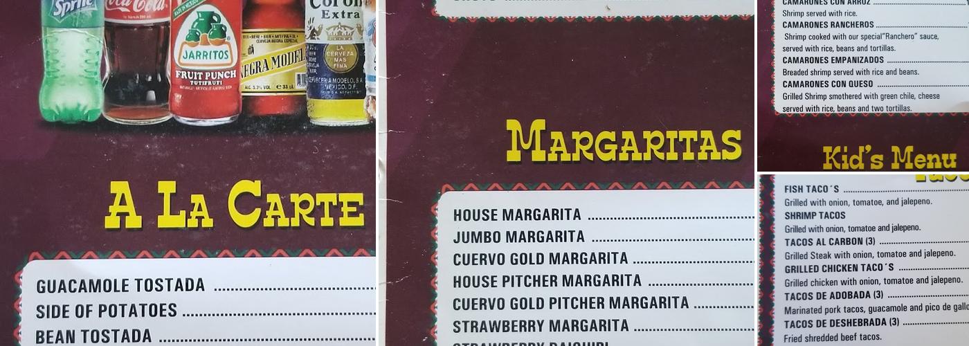 El Rancherito Menu