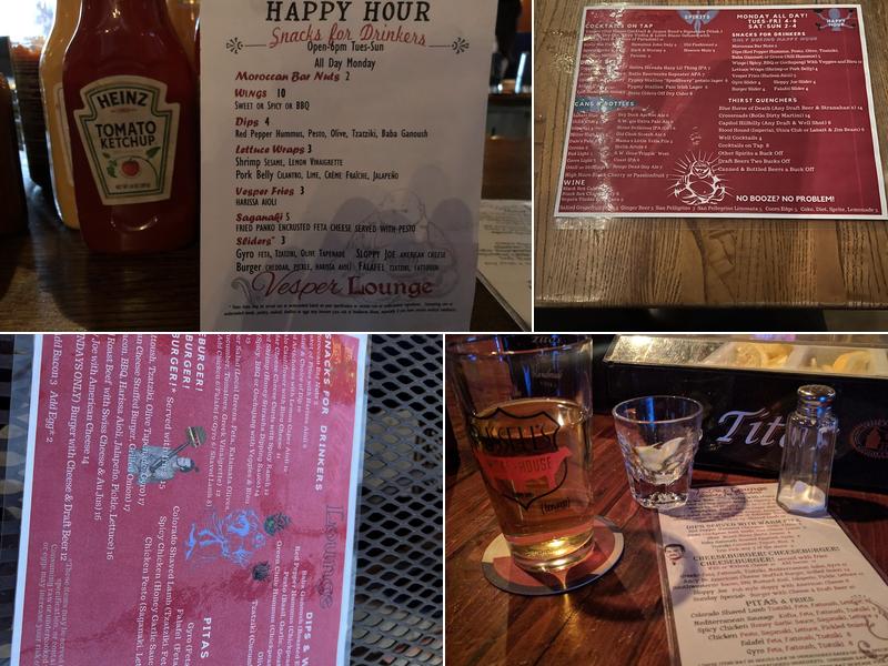 Vesper Lounge Menu