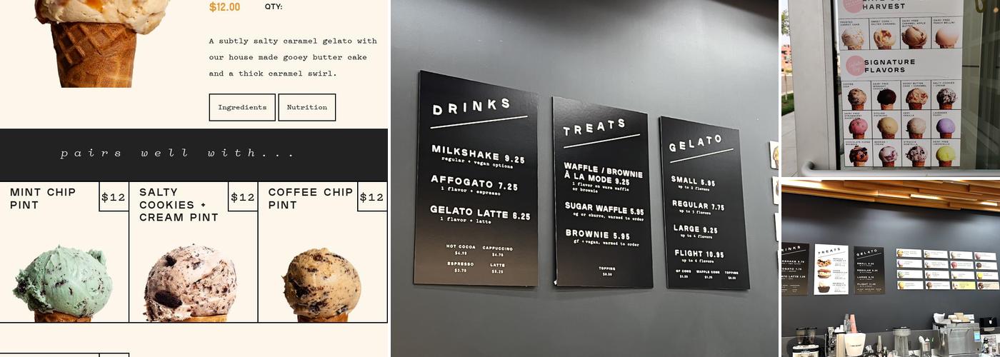 Gelato Boy Menu
