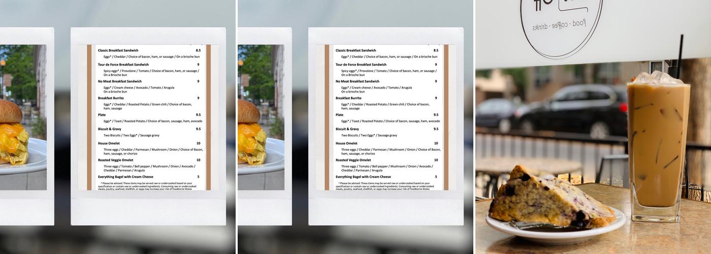 On and Off Cafe Menu