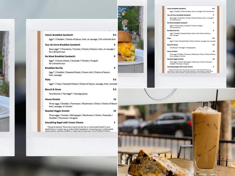 On and Off Cafe Menu