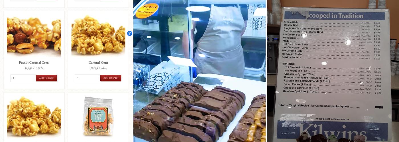 Kilwins Chocolate & Ice Cream Shop Menu