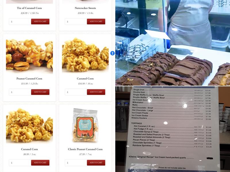 Kilwins Chocolate & Ice Cream Shop Menu