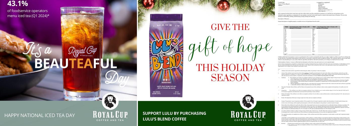 Royal Cup Coffee and Tea Menu