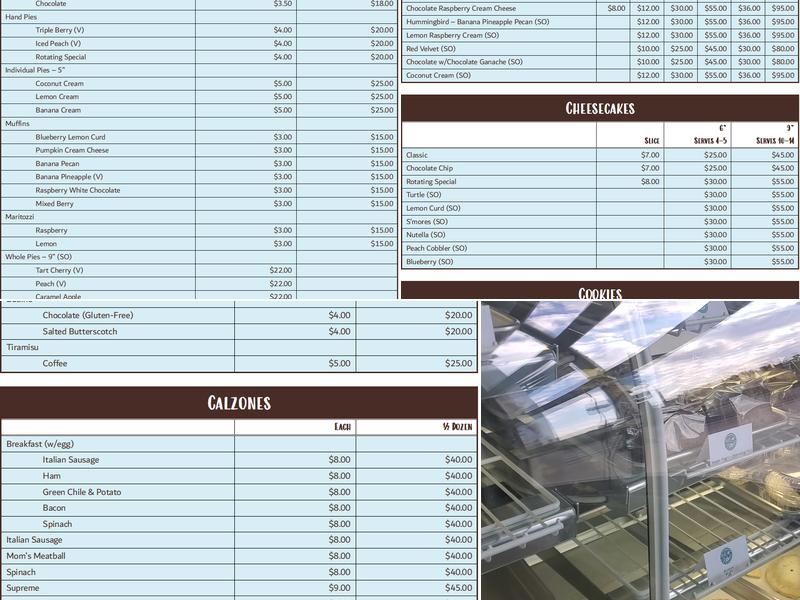 Miss Molly's Bakery Menu