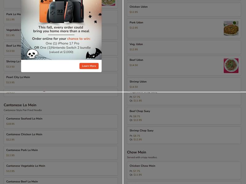 Lam's Pearl City Restaurant Menu