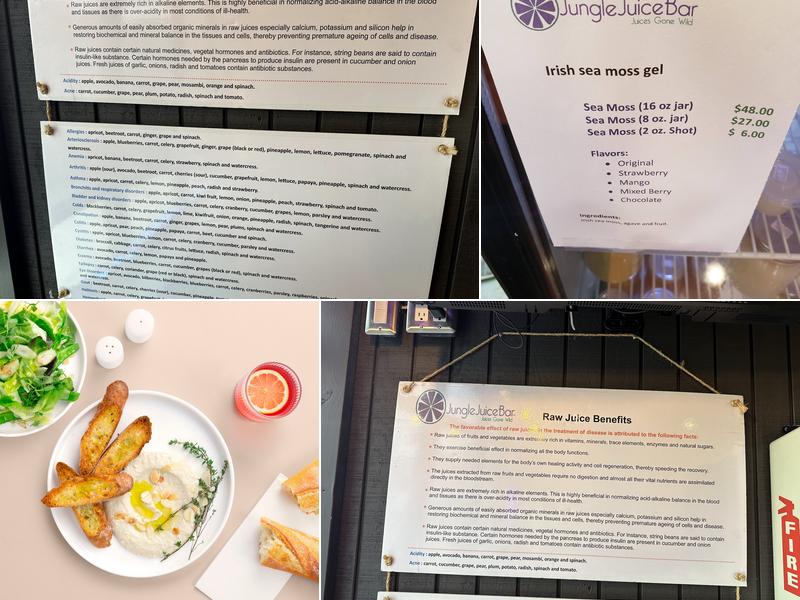 Jungle Juice Bar, Inc. Menu