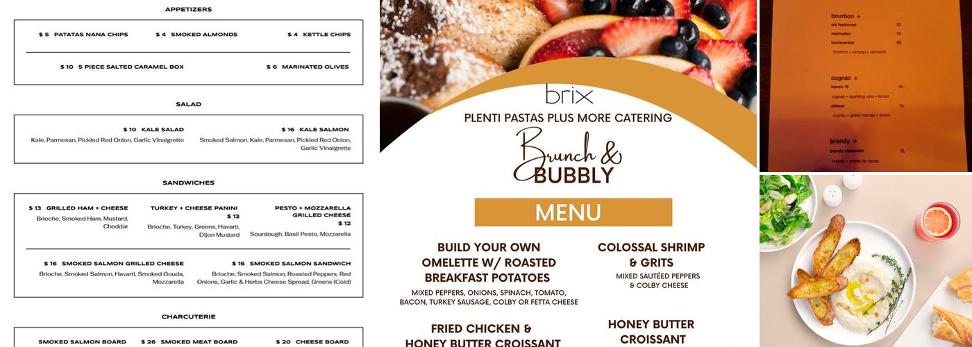 Brix Wine Menu