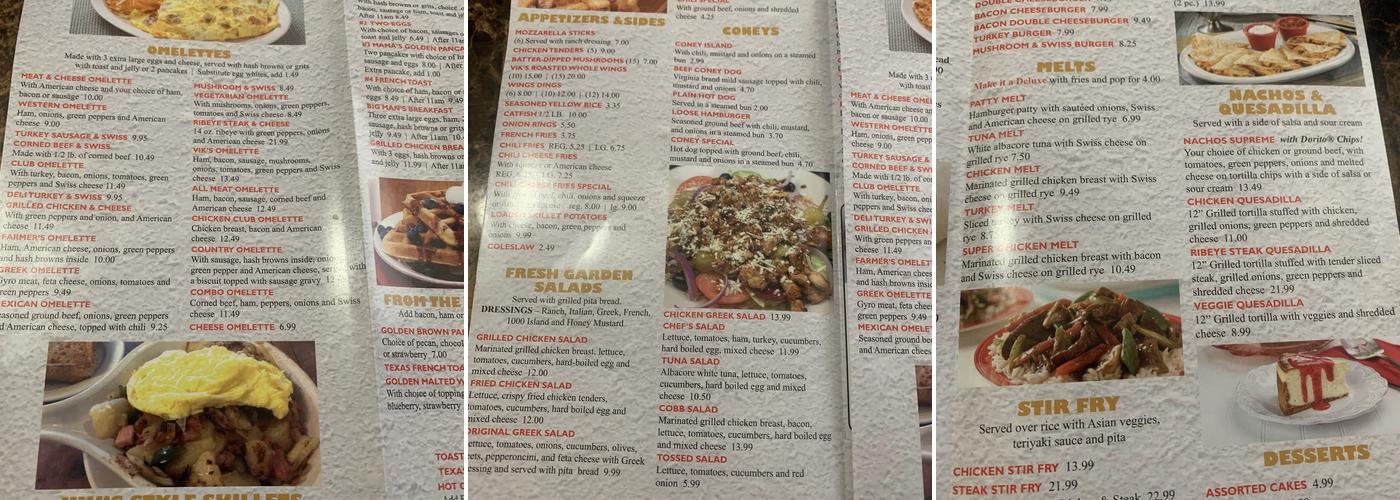 Vik's Coney Island Menu