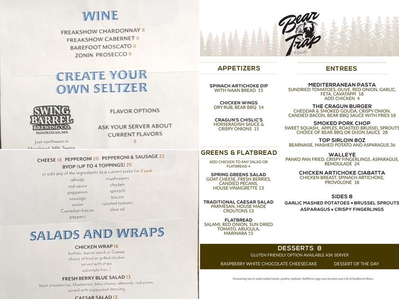 Above Deck Pizza Menu