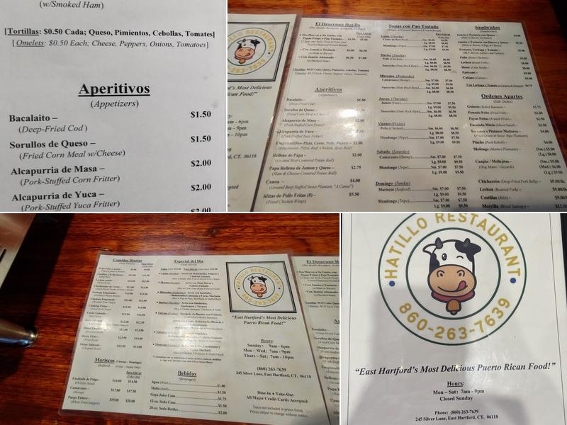 Hatillo Restaurant Menu