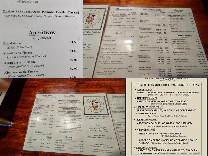 Hatillo Restaurant Menu
