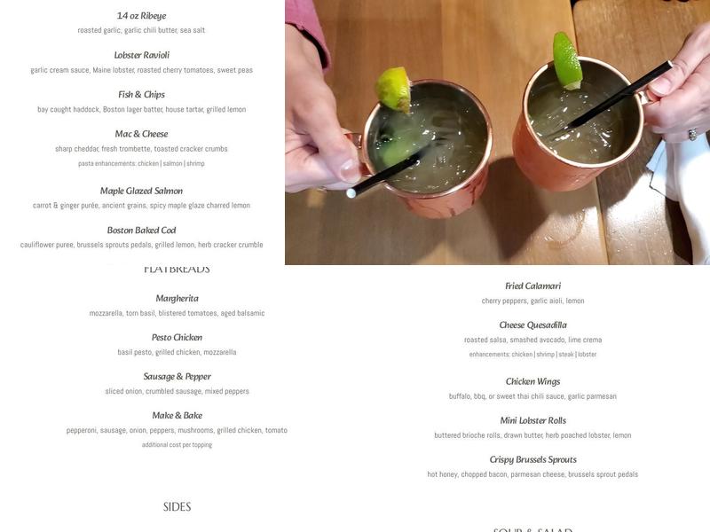 Wisteria Restaurant and Bar Menu