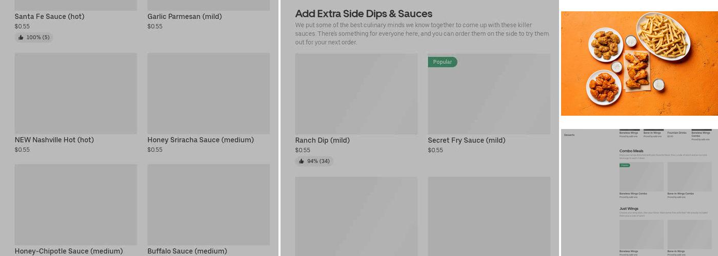 It's Just Wings Menu