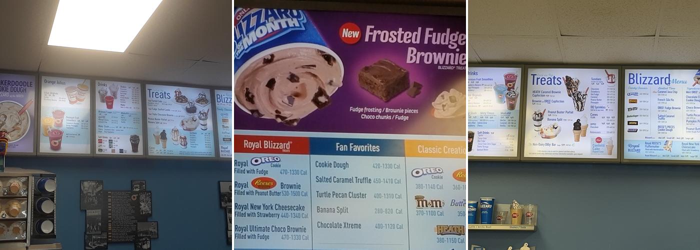 Dairy Queen at the Hammocks Menu