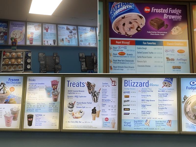 Dairy Queen at the Hammocks Menu