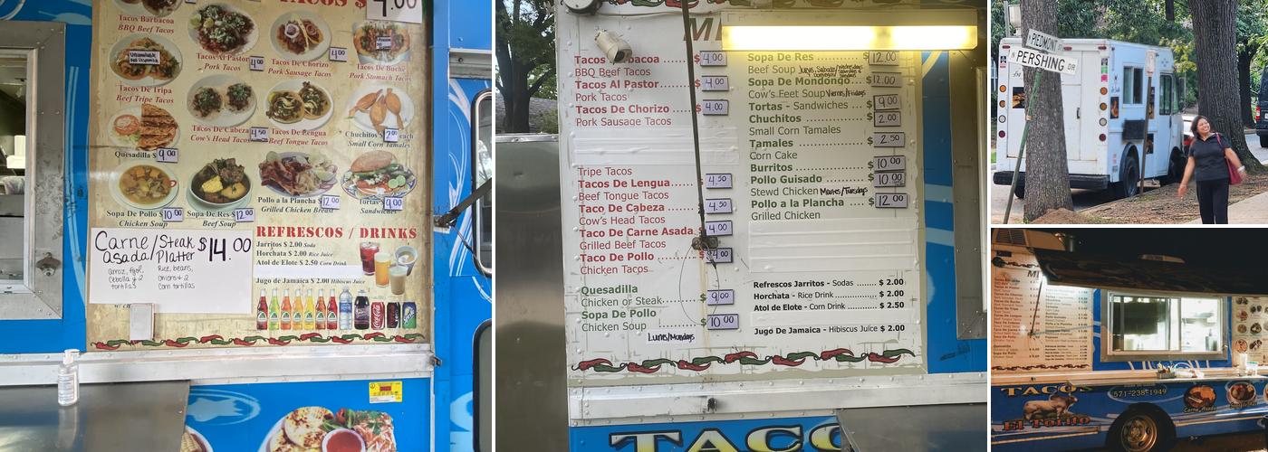 Tacos El Torito 2 Menu