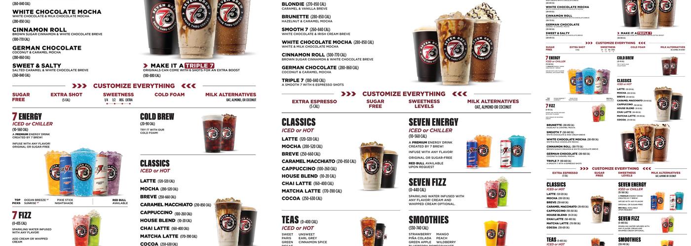7 Brew Coffee Menu