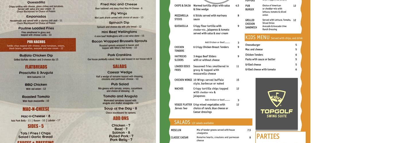 Hat Tricks Café Menu