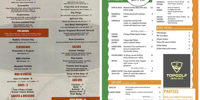 Hat Tricks Café Menu