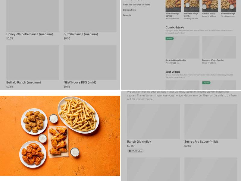 It's Just Wings Menu