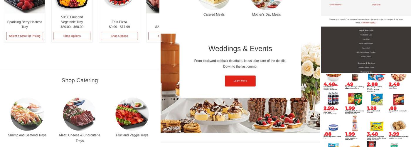 Hy-Vee Bakery Menu