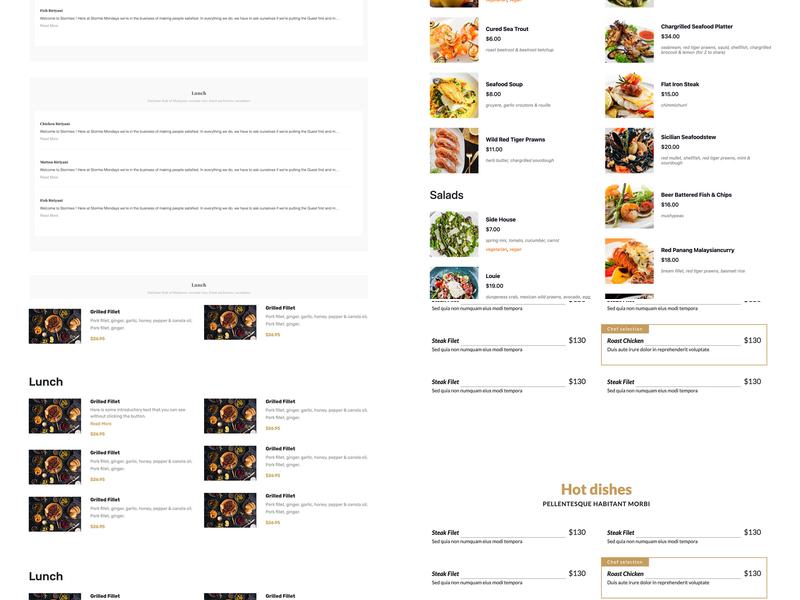 Flores Restaurant Menu