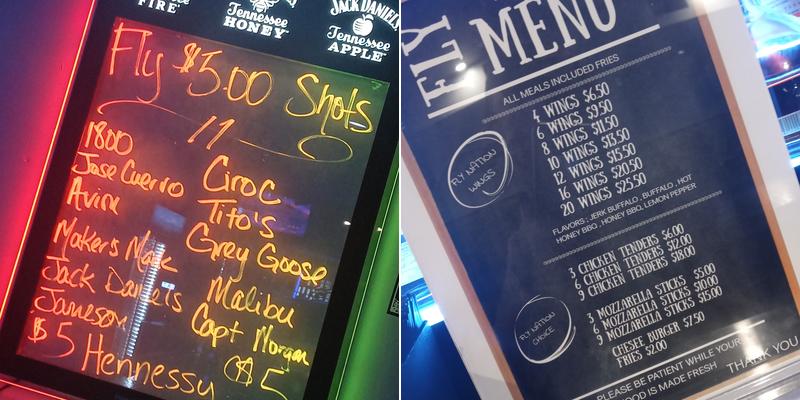 Fly Nation Bar & Lounge Menu