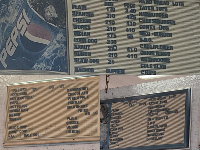 B&K Rootbeer Menu