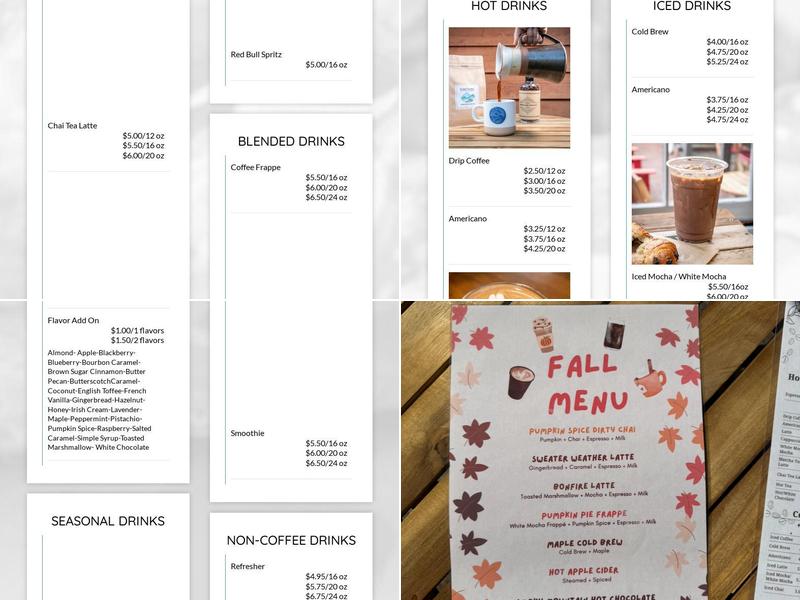 Smoky Mountain Coffee & Creamery Menu