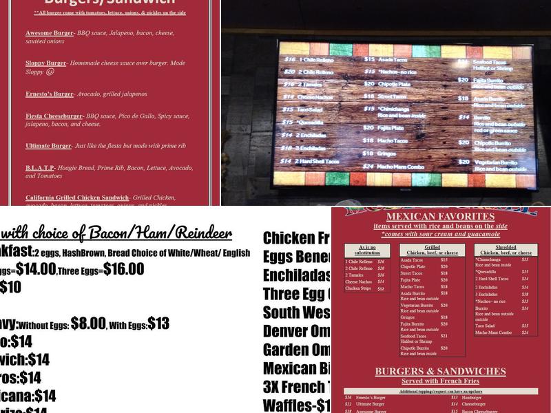 Ernesto's Mobile Grill Menu