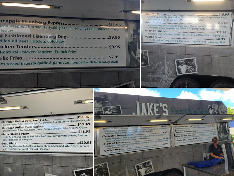 Jake's Food Truck Menu