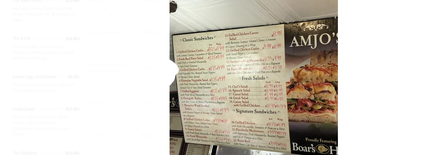 Am Jo's Culinary Corner Menu
