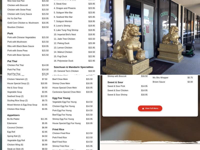 Jade Palace Menu