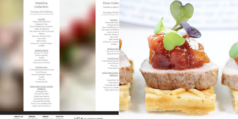 Thomas Caterers of Distinction Menu