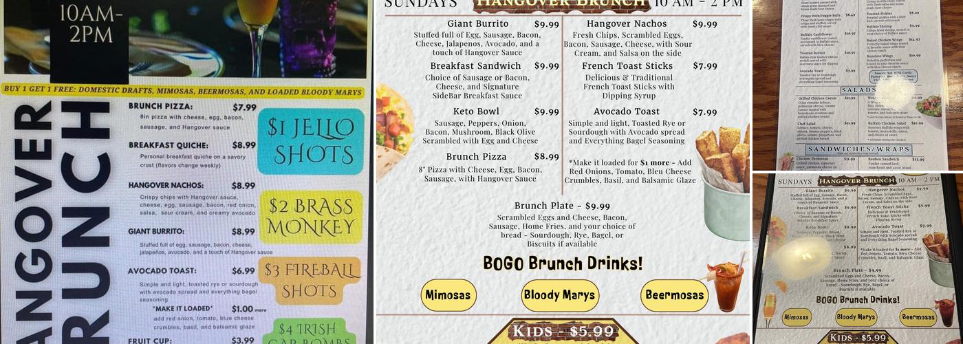 SideBar Tavern Menu
