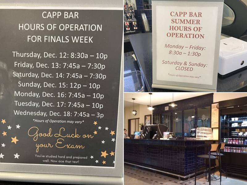 The Capp Bar Menu