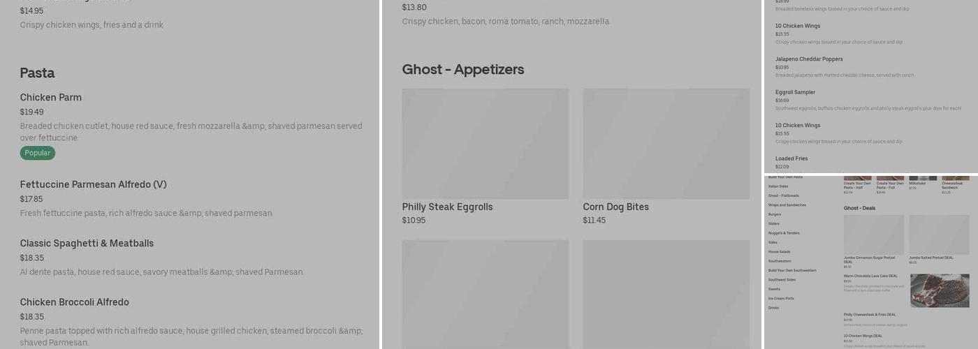 Ithaca Ghost Kitchen Menu