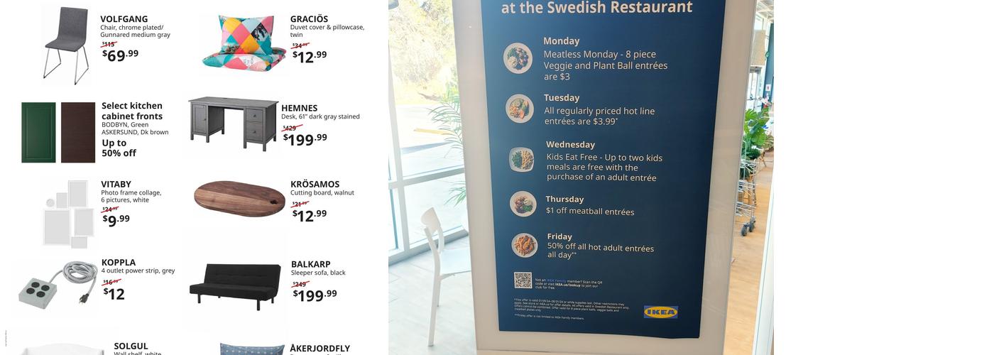 IKEA Restaurant Menu