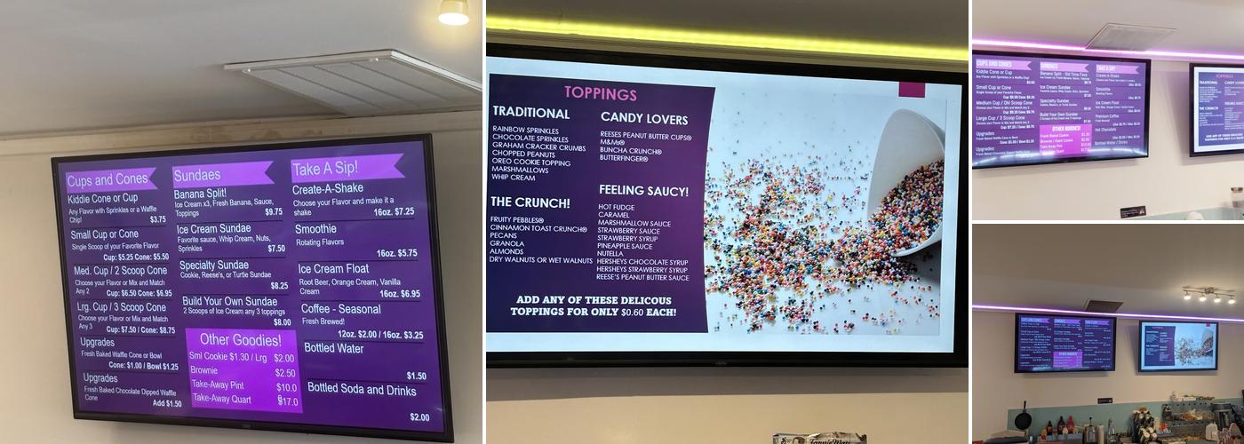 Springfield Scoops Menu